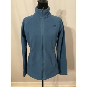 The North Face Fleece Dark Turquoise blue full Zip Jacket Sz Medium Women’s